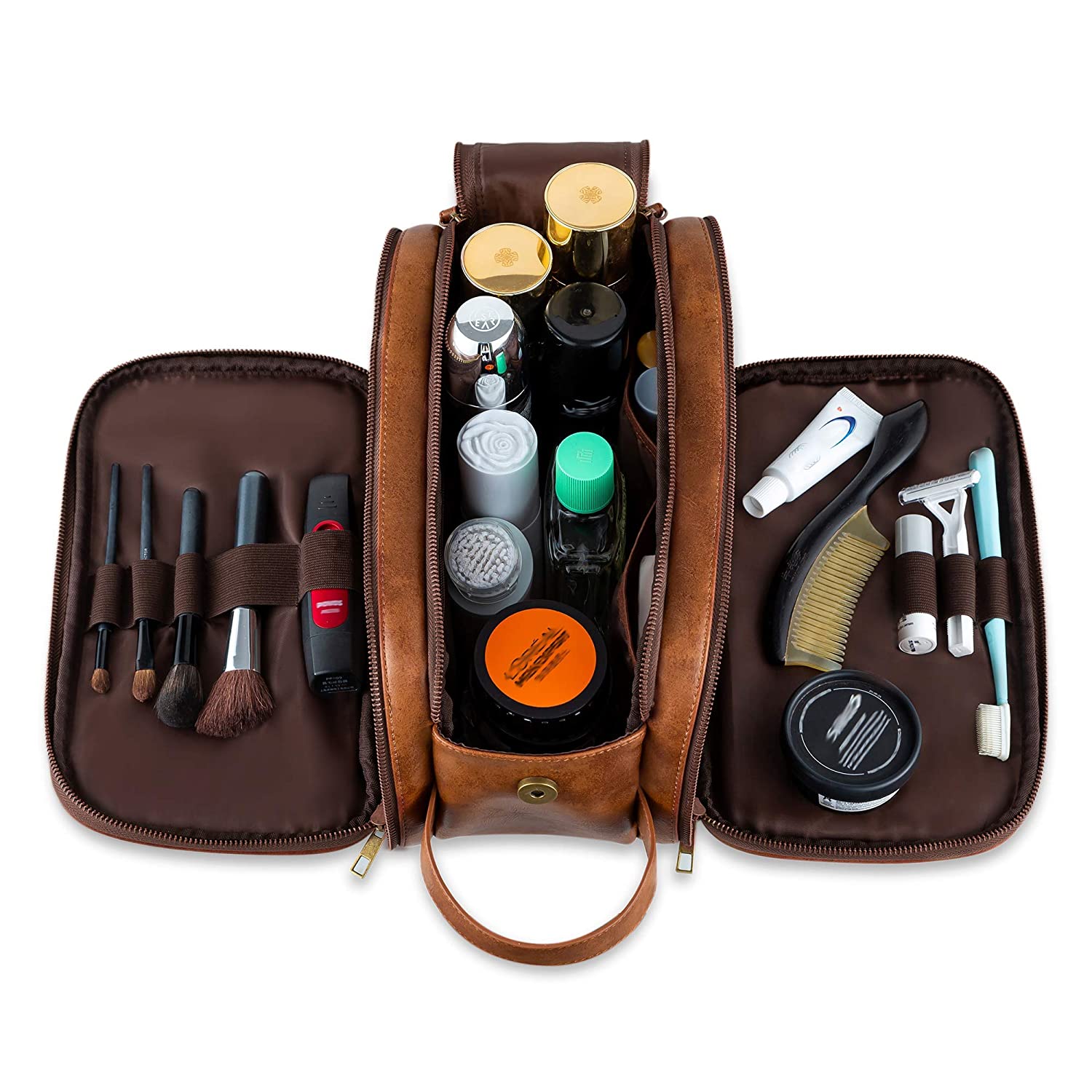 Vegan Leather Groomsmen Toiletry Dopp Kit