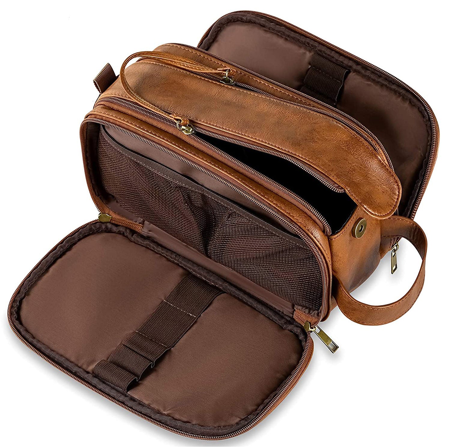Vegan Leather Groomsmen Toiletry Dopp Kit