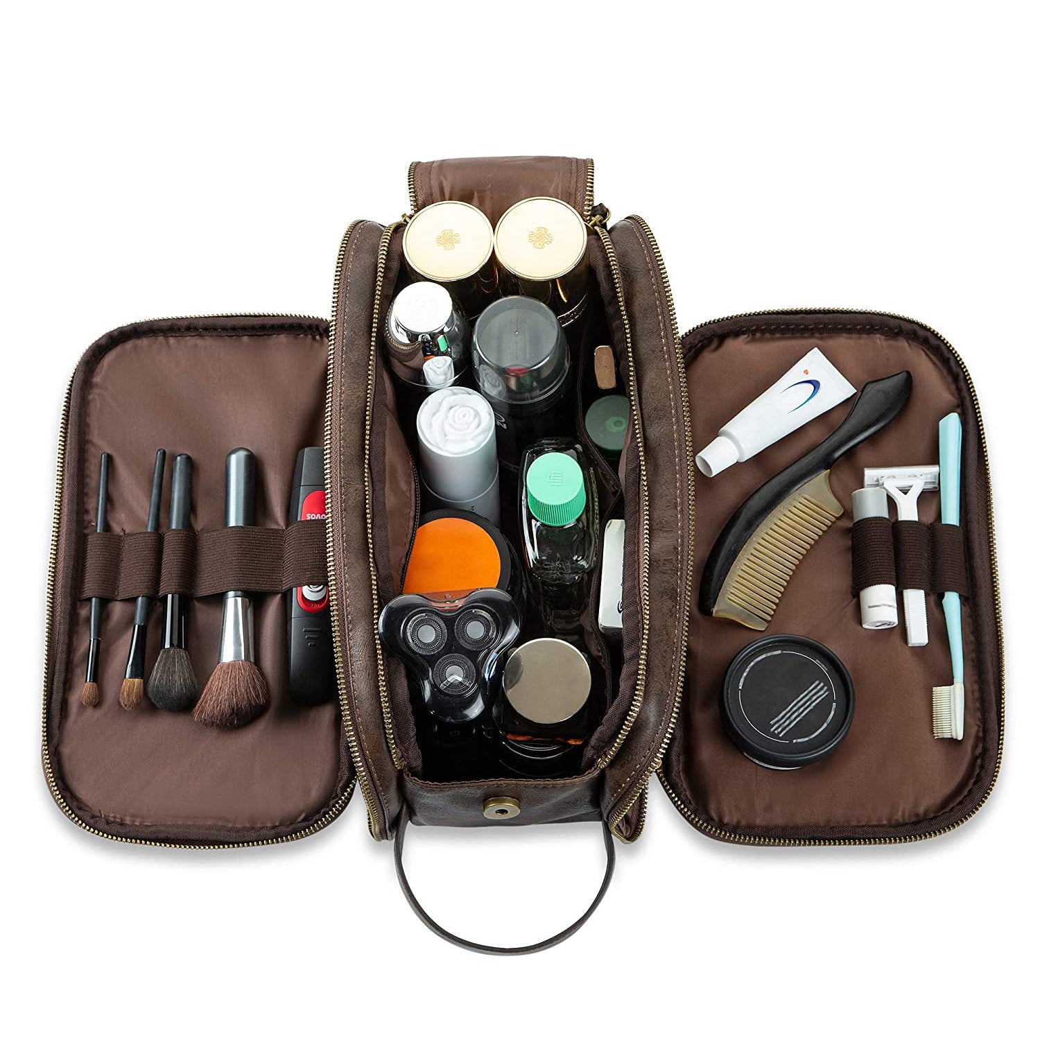 Vegan Leather Groomsmen Toiletry Dopp Kit